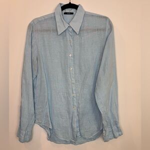 Benson 100% linen Light Blue women's Shirt size medium